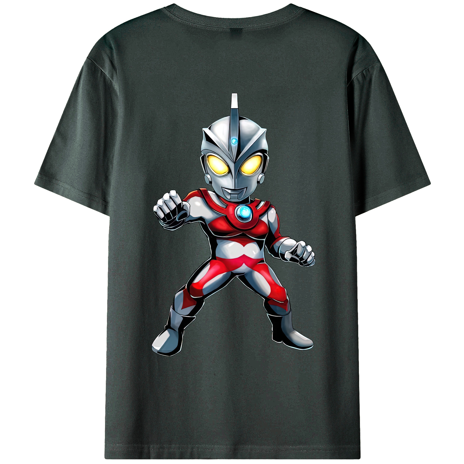 （画像用） ウルトラマン Ultraman 綿100％ メンズ半袖Tシャツ（バックプリント） 通気性